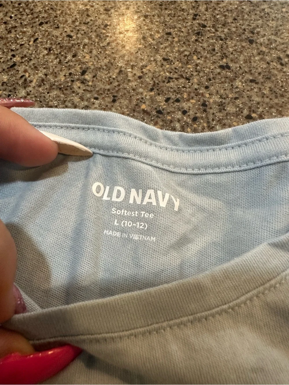 Old Navy Pale Blue Short Sleeve Crewneck Tee